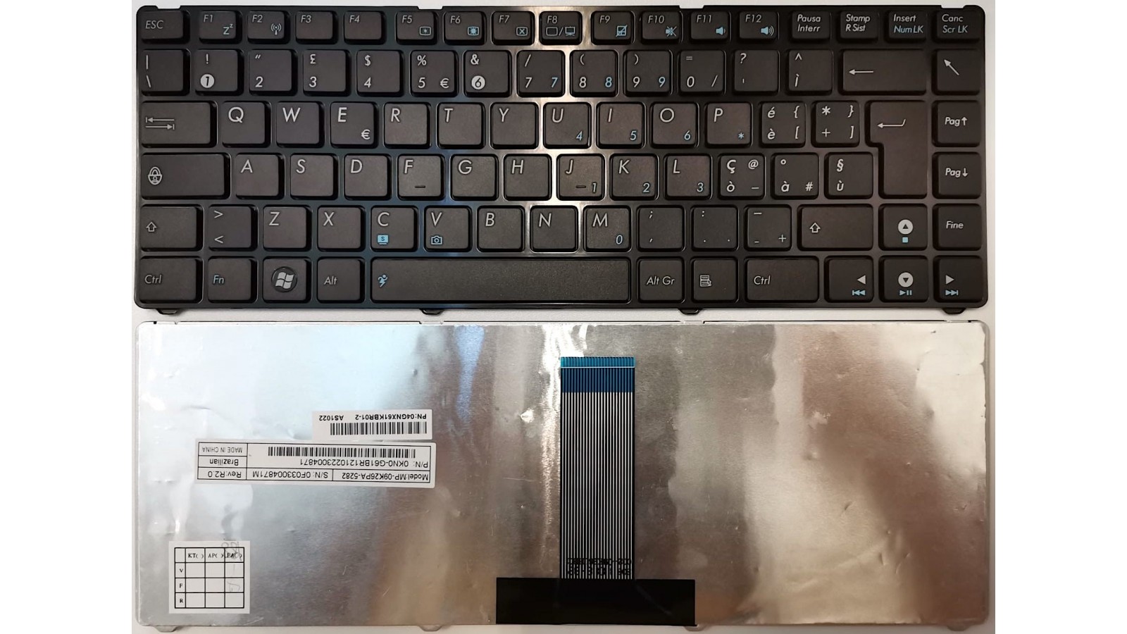 Tastiera italiana compatibile con Asus nera EEEPC 1225 1225B 1225C