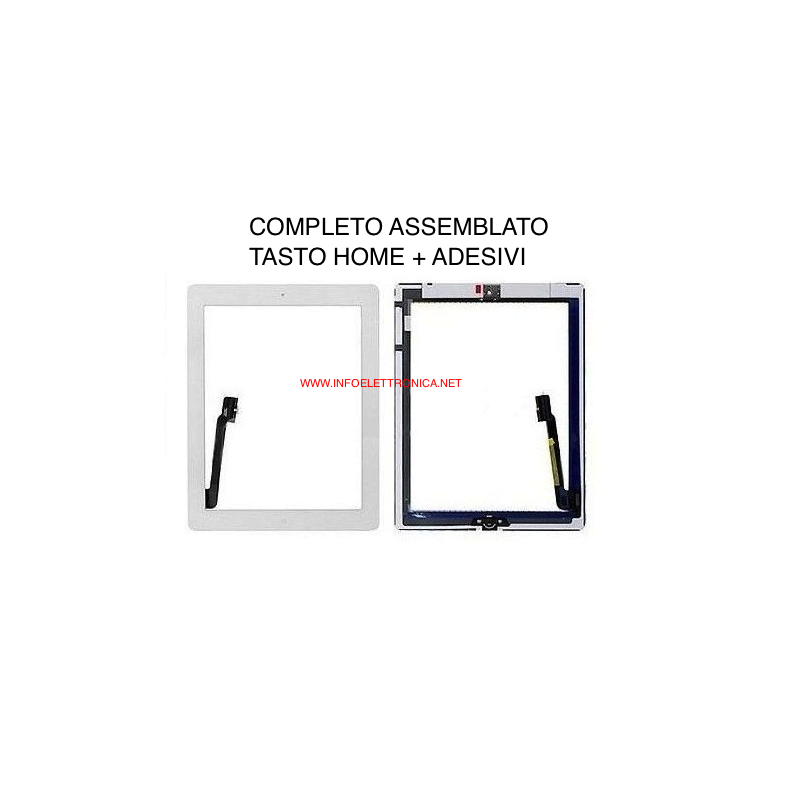 Touch screen vetro Apple iPad 3 Bianco completo di adesivi e tasto home A1416 A1430 A1403 Touch screen vetro Apple iPad 3 Bianco completo di adesivi e tasto home A1416 A1430 A1403
