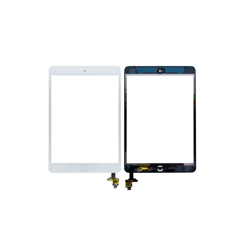 Touch screen vetro Apple iPad Mini bianco completo connettore e flat tasto home Touch screen vetro Apple iPad Mini bianco completo connettore e flat tasto home