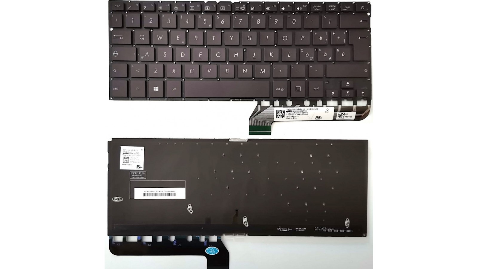 Tastiera Italiana compatibile con Asus UX430U UX430UA UX430UN (Retroilluminata)