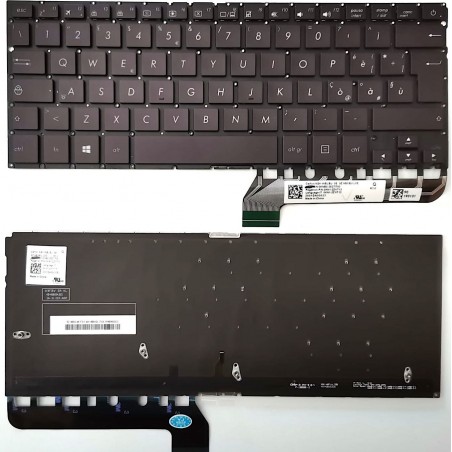 Tastiera Italiana compatibile con Asus UX430U UX430UA UX430UN (Retroilluminata)