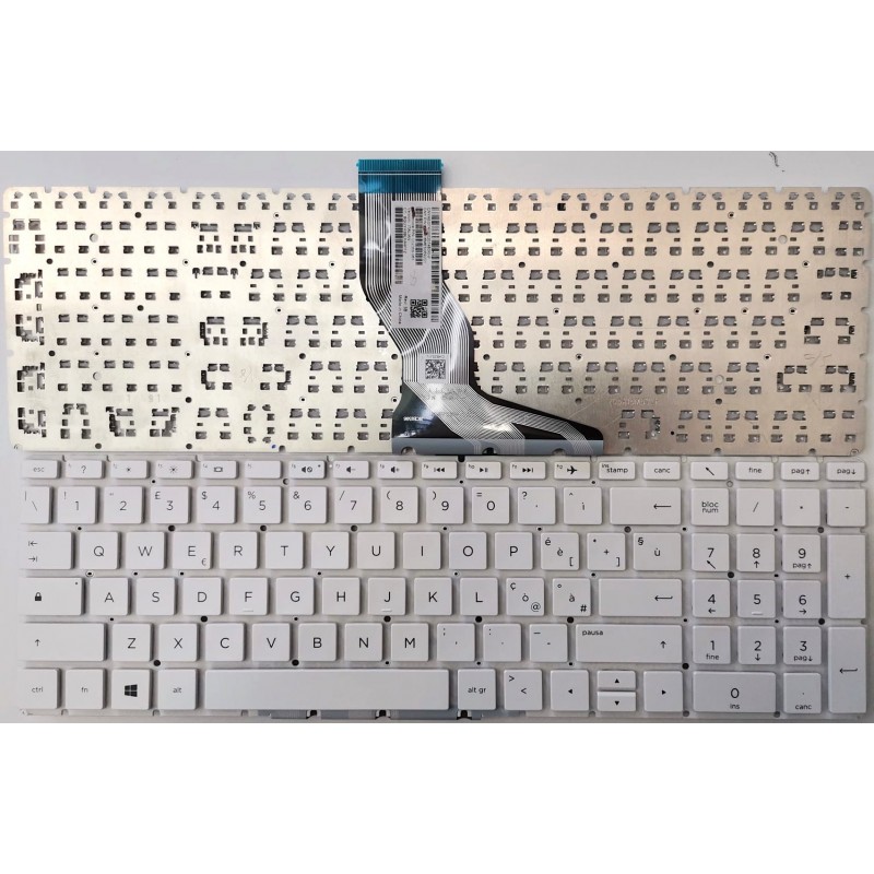 Tastiera italiana compatibile con HP Pavilion 15-bs020la 15-bs021la 15-bs022la Bianca Tastiera italiana compatibile con HP Pavilion 15-bs020la 15-bs021la 15-bs022la Bianca