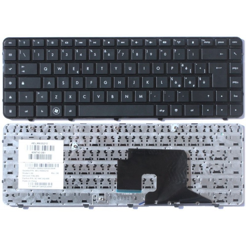 Tastiera italiana nera compatibile con HP Pavillion dv6-3130el Tastiera italiana nera compatibile con HP Pavillion dv6-3130el
