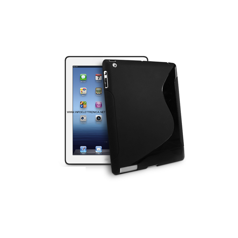 Cover custodia protezione silicone nera per apple iPad 2 S-Line Cover custodia protezione silicone nera per apple iPad 2 S-Line