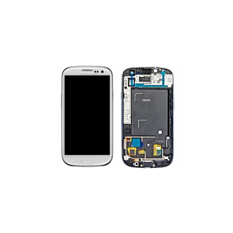 Display Lcd Hd completo di Touch screen e vetro Samsung Galaxy S3 i9300 Bianco Display Lcd Hd completo di Touch screen e vetro Samsung Galaxy S3 i9300 Bianco