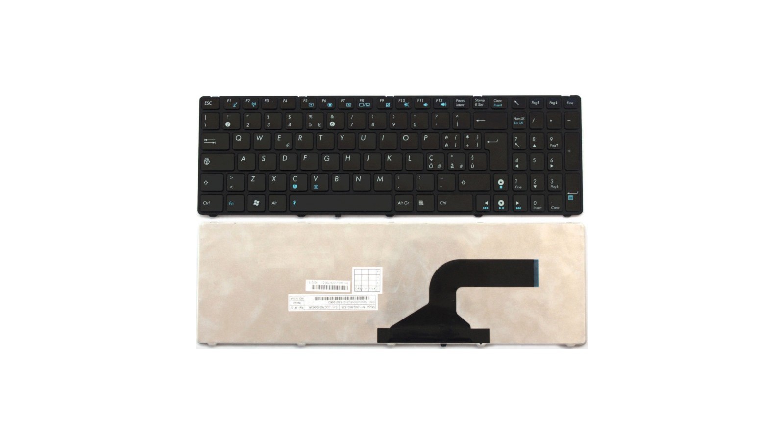 Tastiera italiana compatibile con Asus K72 K70 K70IJ K72DR K72F K72Jr K72J Serie