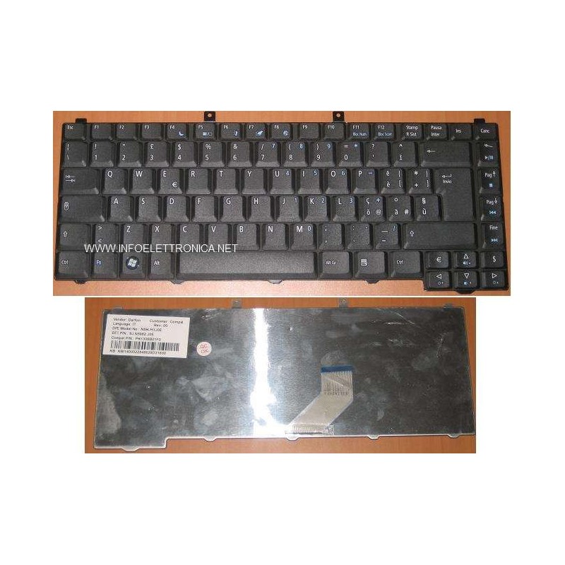Tastiera italiana compatibile con Acer Aspire 3610 3620 3630 3640 3660 3680 serie