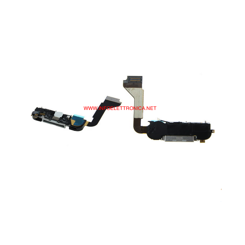 Flat connettore ricarica microfono antenna wifi Apple iPhone 4 4G Bianco Flat connettore ricarica microfono antenna wifi Apple iPhone 4 4G Bianco