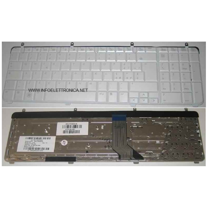 Tastiera italiana compatibile con HP Pavilion DV7-2000 DV7-3000 serie Bianca Tastiera italiana compatibile con HP Pavilion DV7-2000 DV7-3000 serie Bianca