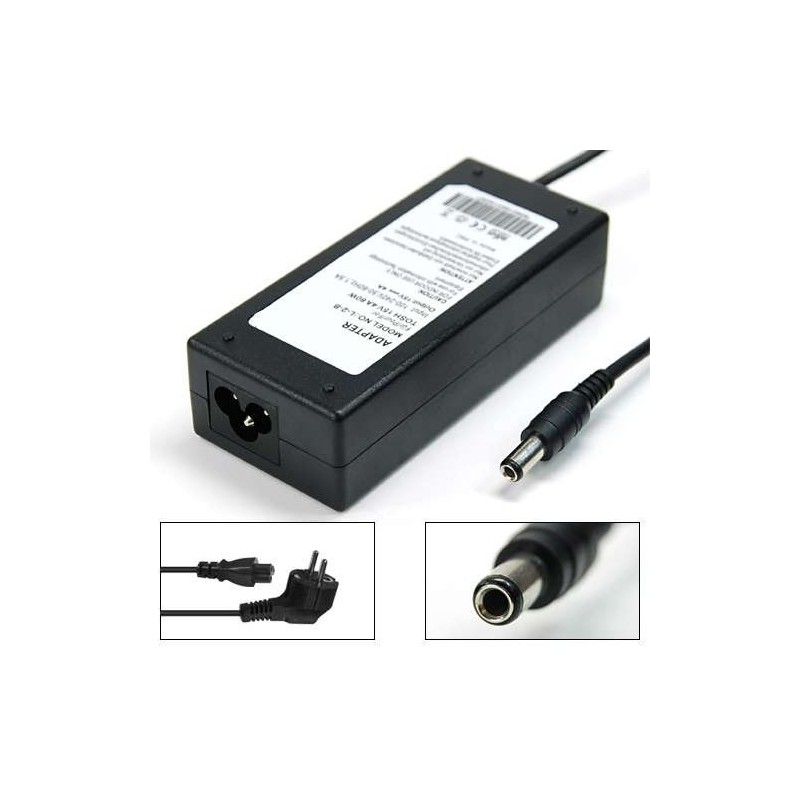 Alimentatore caricabatteria per Toshiba PORTEGE SATELLITE PRO TECRA 15V - 60W- 4 Ampere 6,3*3,0mm Alimentatore caricabatteria per Toshiba PORTEGE SATELLITE PRO TECRA 15V - 60W- 4 Ampere 6,3*3,0mm