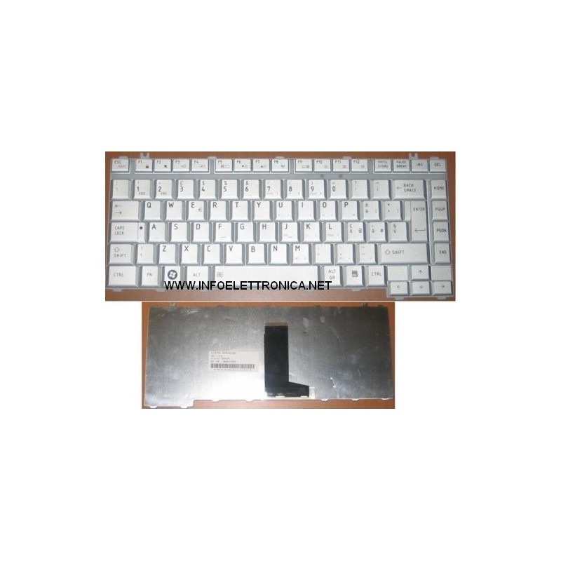 Tastiera italiana Silver argento compatibile con Toshiba Satellite A200 A205 A215 M200 M205 Serie Tastiera italiana Silver argento compatibile con Toshiba Satellite A200 A205 A215 M200 M205 Serie