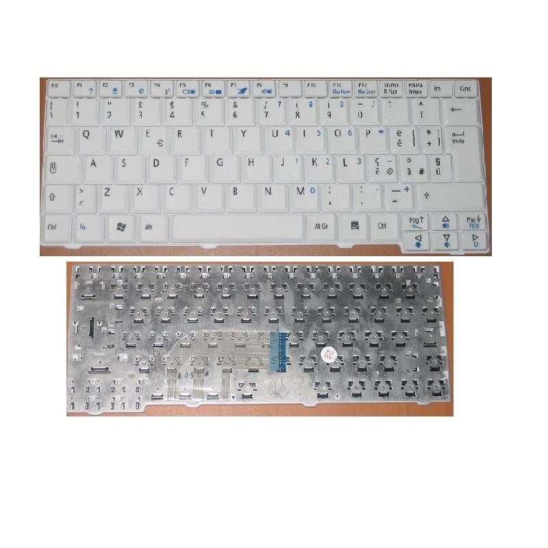 Tastiera bianca italiana compatibile con Acer Aspire serie One ZG5 D150 D250 A110 A150