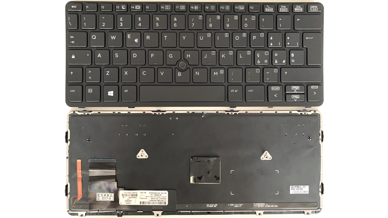 Tastiera Italiana compatibile con Hp Elitebook 820 G1 retroilluminata con Trackpad NERA