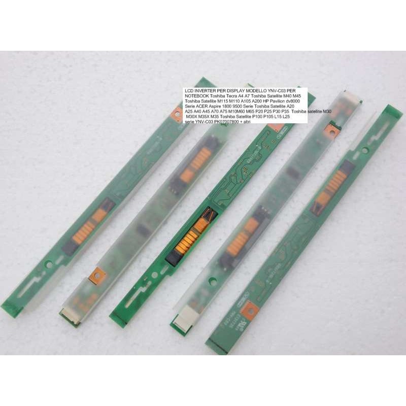 Lcd Inverter Originale Per display Notebook ACER ASPIRE 1800 HP DV8000 DV8100 DV8200 DV8300 TOSHIBA A200 Lcd Inverter Originale Per display Notebook ACER ASPIRE 1800 HP DV8000 DV8100 DV8200 DV8300 TOSHIBA A200