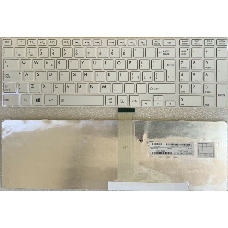 Tastiera bianca compatibile con Toshiba Satellite L850 C850 C850D C855 C855D C870 L850 L850D L855 L870 L870D Tastiera bianca compatibile con Toshiba Satellite L850 C850 C850D C855 C855D C870 L850 L850D L855 L870 L870D