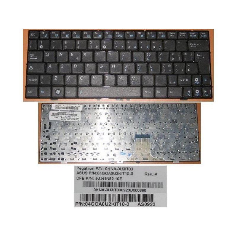 Tastiera italiana compatibile con Asus nera EEEPC EEE PC 1000HE 1000 HE Tastiera italiana compatibile con Asus nera EEEPC EEE PC 1000HE 1000 HE