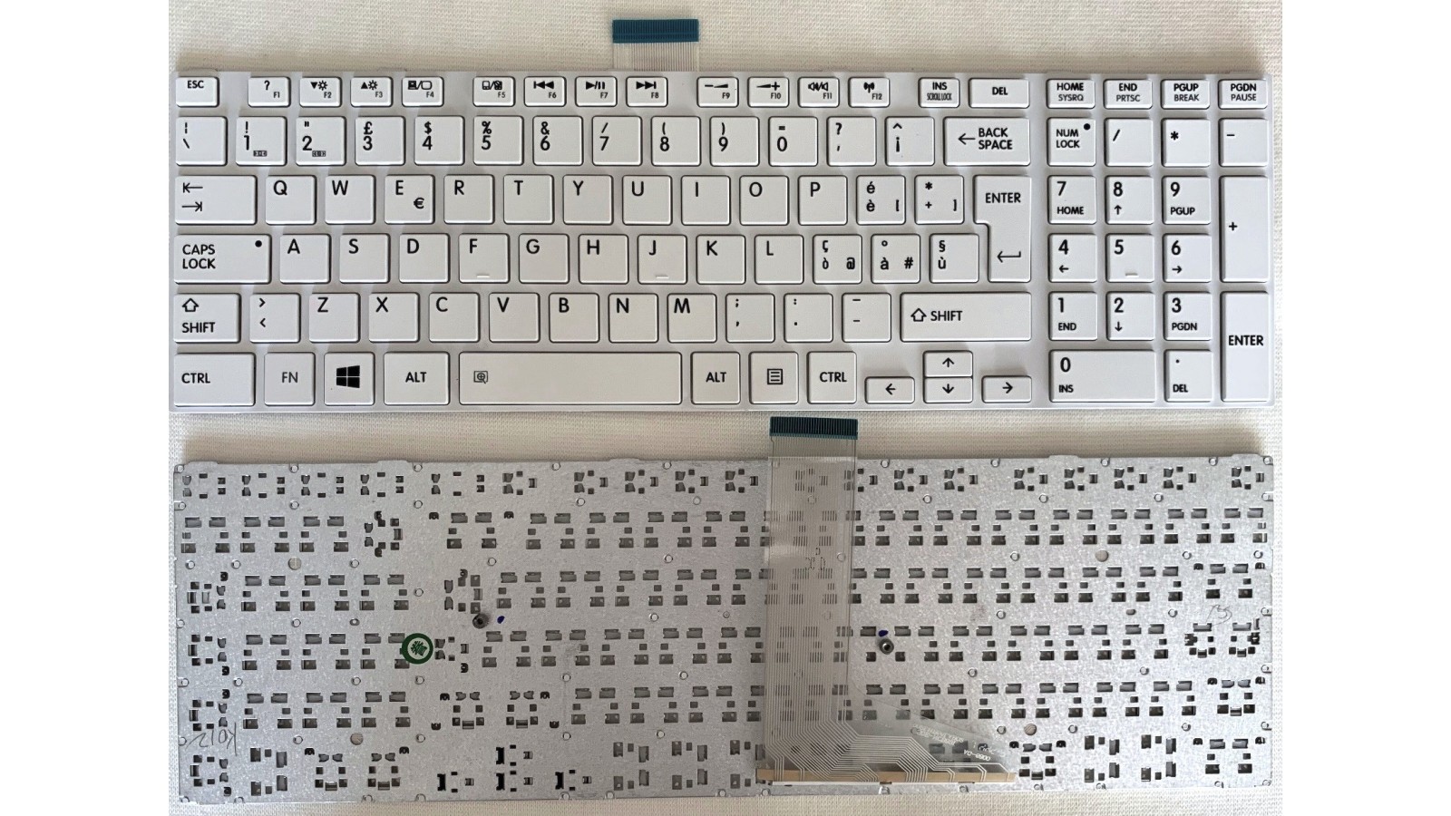 Tastiera Italiana compatibile con Toshiba Satellite L50-A L55-A L70-A L70-B M50-A M50D-A M50T-A Bianca