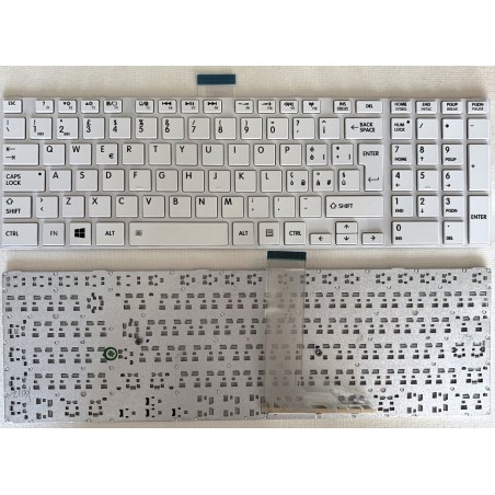 Tastiera Italiana compatibile con Toshiba Satellite L50-A L55-A L70-A L70-B M50-A M50D-A M50T-A Bianca
