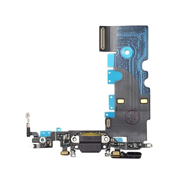 Flat Flex connettore ricarica Apple iPhone 8 completo di microfono antenna nero Flat Flex connettore ricarica Apple iPhone 8 completo di microfono antenna nero