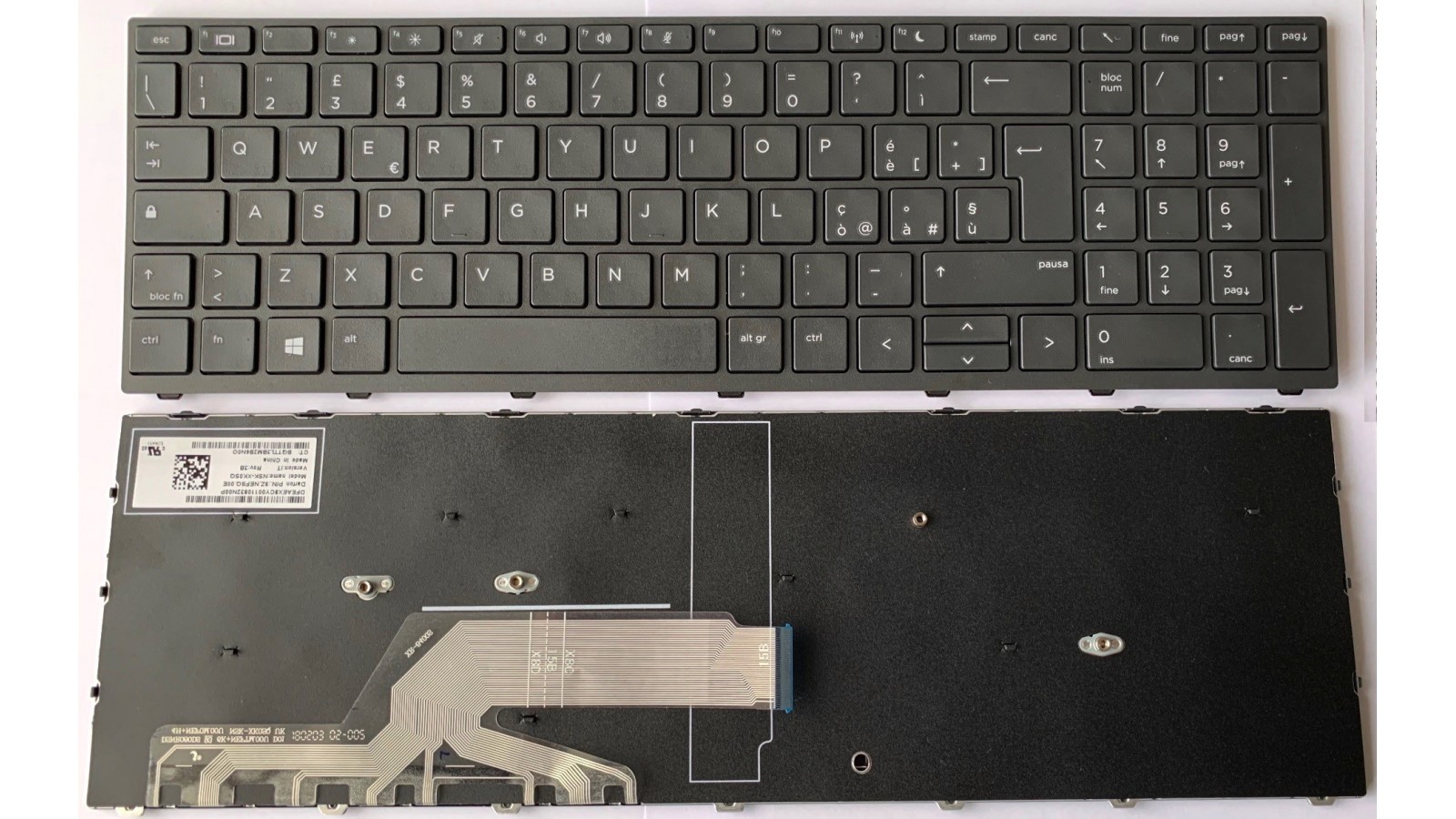 Tastiera italiana compatibile con HP PROBOOK G5 SERIES 450 G5 455 G5 470 G5