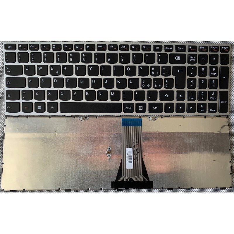 Tastiera italiana compatibile con Lenovo IdeaPad 500-15isk Corinice Silver Tastiera italiana compatibile con Lenovo IdeaPad 500-15isk Corinice Silver