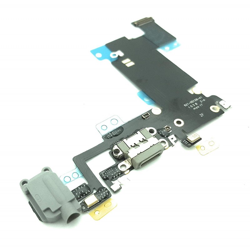 Flat connettore ricarica Apple iPhone 6S Plus completo di microfono antenna jack audio nero Flat connettore ricarica Apple iPhone 6S Plus completo di microfono antenna jack audio nero