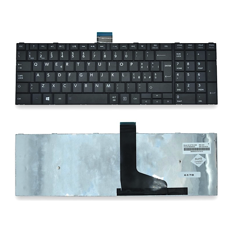 Tastiera Italiana compatibile con Toshiba Satellite C55D C55D-A-146 Tastiera Italiana compatibile con Toshiba Satellite C55D C55D-A-146